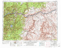 1953 Map of The Dalles, OR — High-Res, 1978 Print | Pastmaps